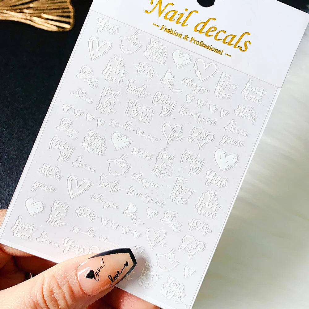 Sliver Nails Stickers Metallic Feel