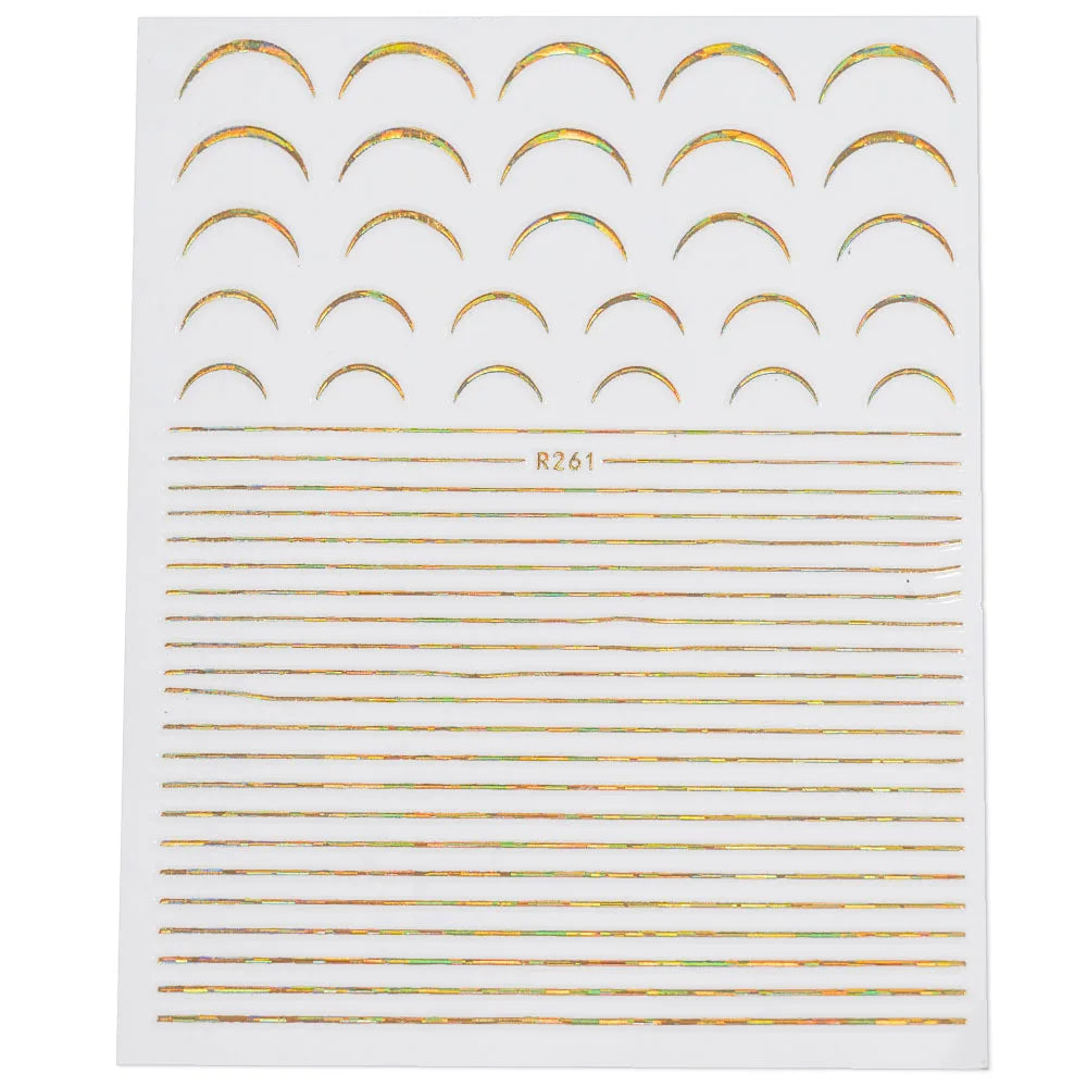 Sliver Nails Stickers Metallic Feel