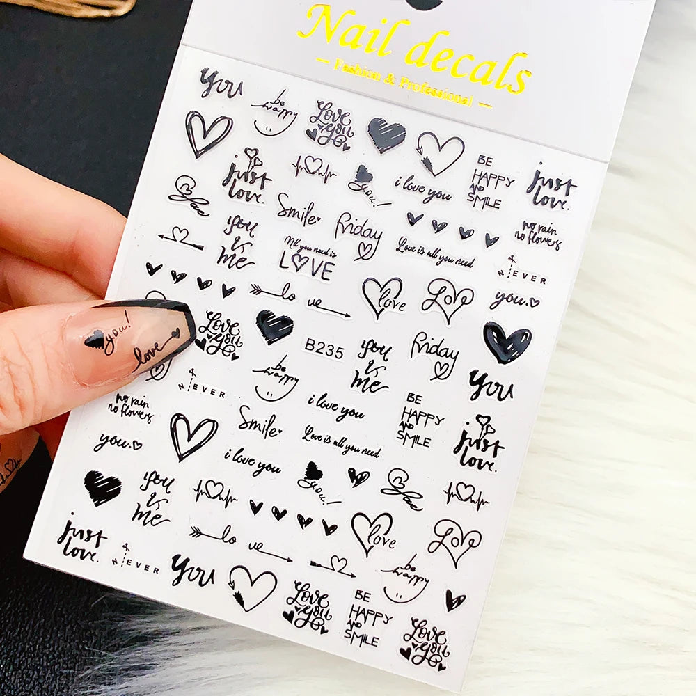 Sliver Nails Stickers Metallic Feel