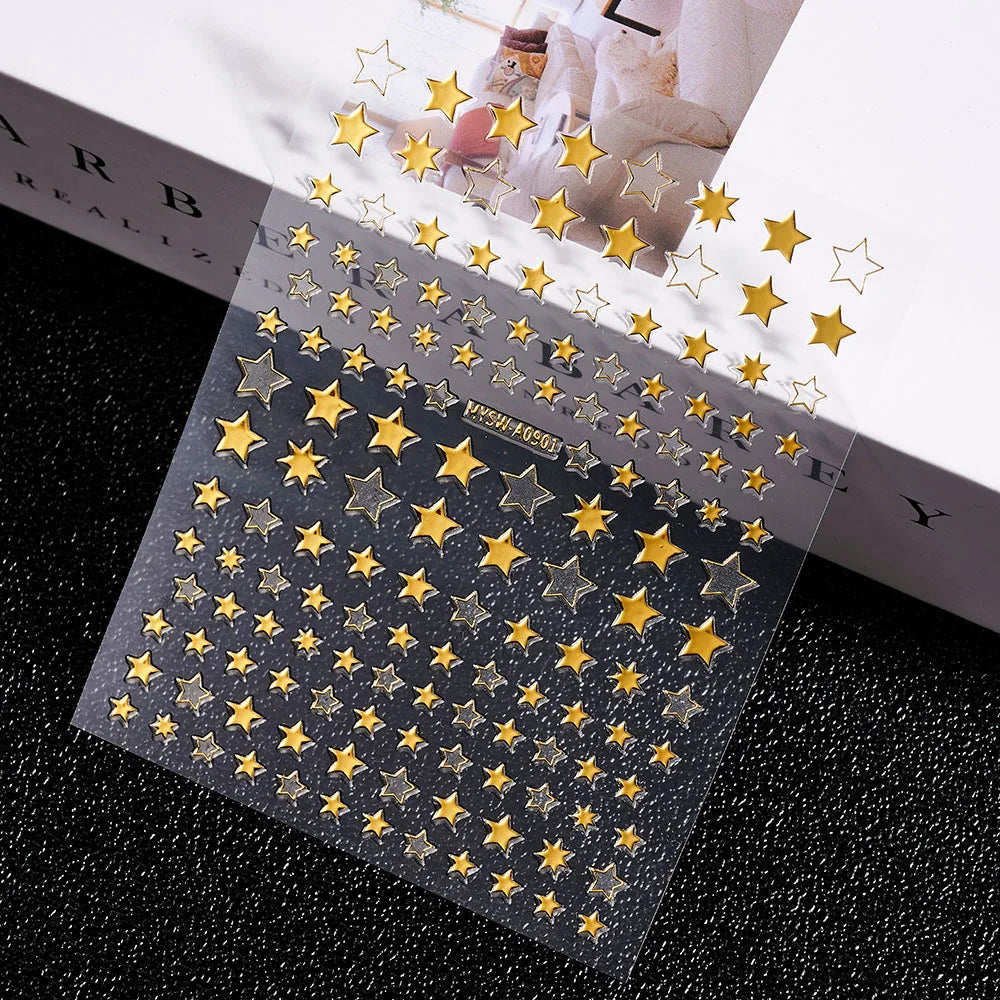 Sliver Nails Stickers Metallic Feel