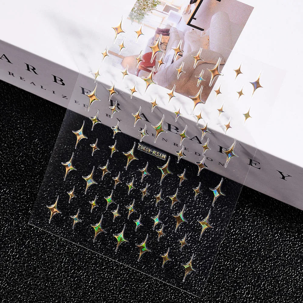 Sliver Nails Stickers Metallic Feel