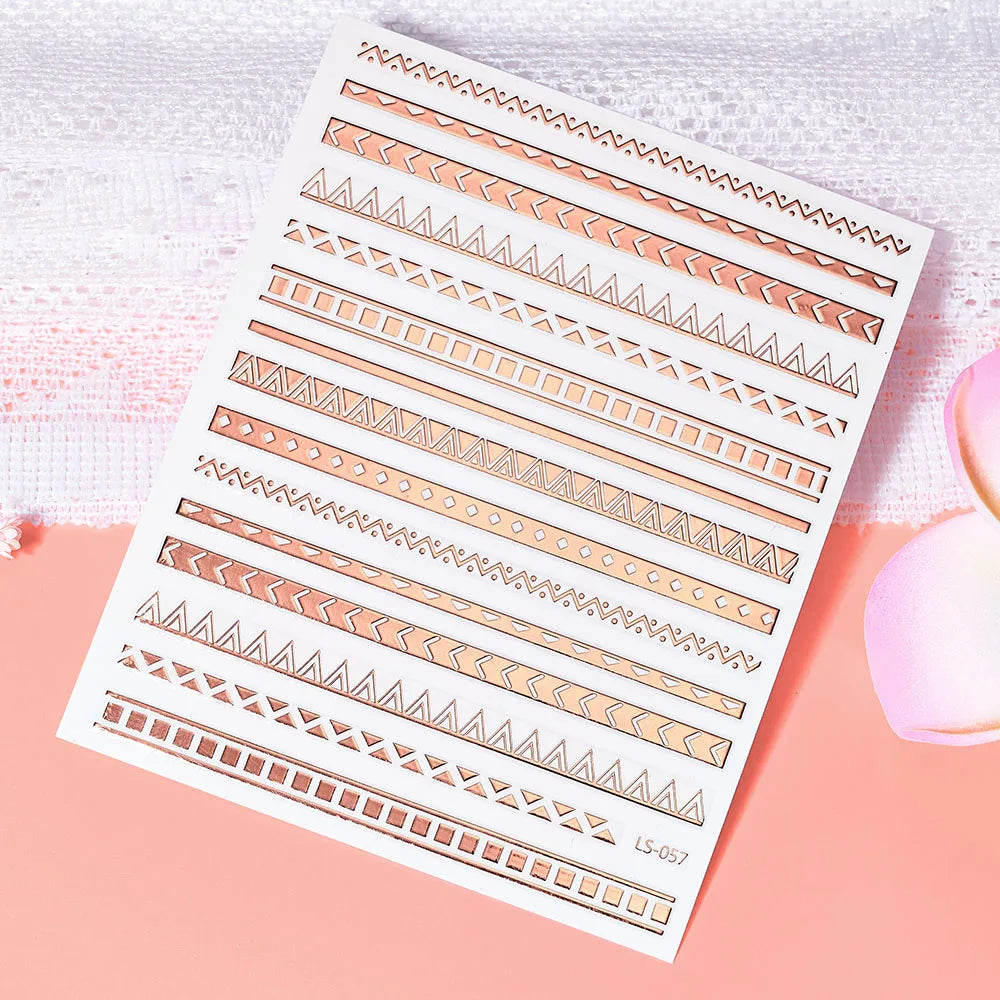 Sliver Nails Stickers Metallic Feel