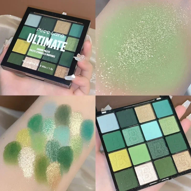 Eyeshadow Palette Matte Glitter Pearlescent - 16 colours