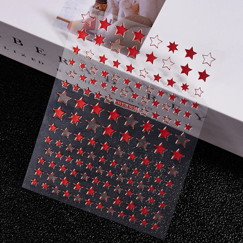 Sliver Nails Stickers Metallic Feel