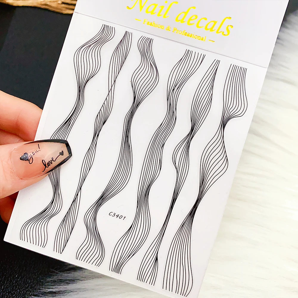 Sliver Nails Stickers Metallic Feel
