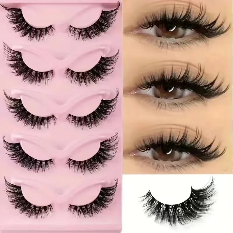 Cat Eye Lashes Faux Eyelashes 5 pairs