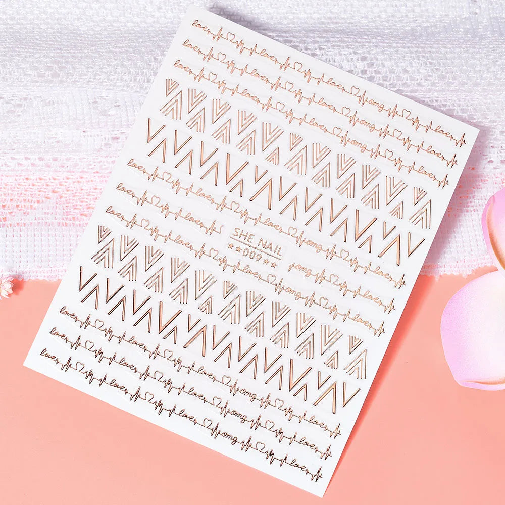 Sliver Nails Stickers Metallic Feel
