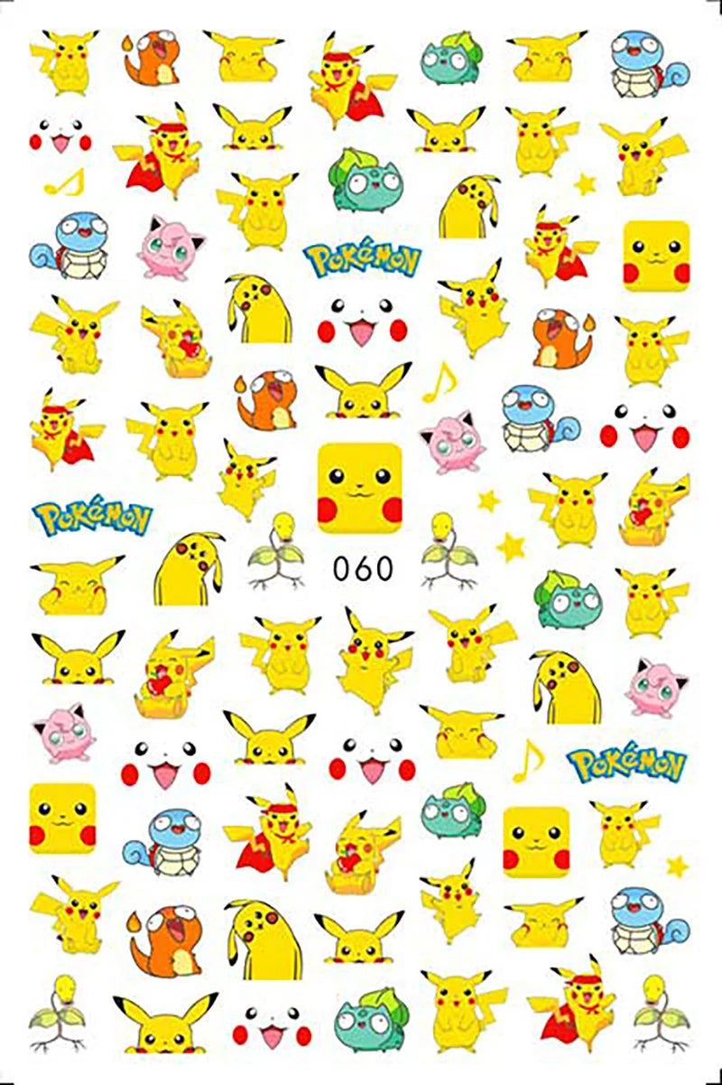 Pokémon Nail Stickers 3D