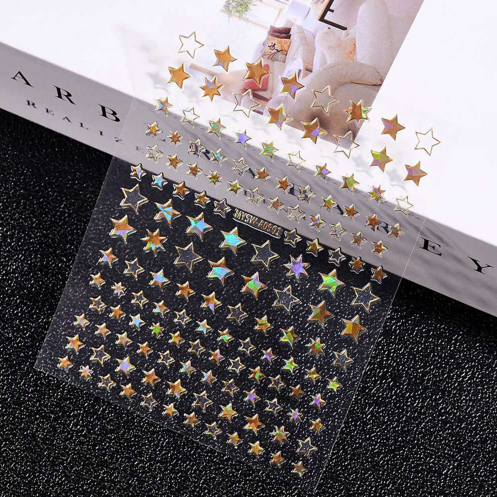 Sliver Nails Stickers Metallic Feel