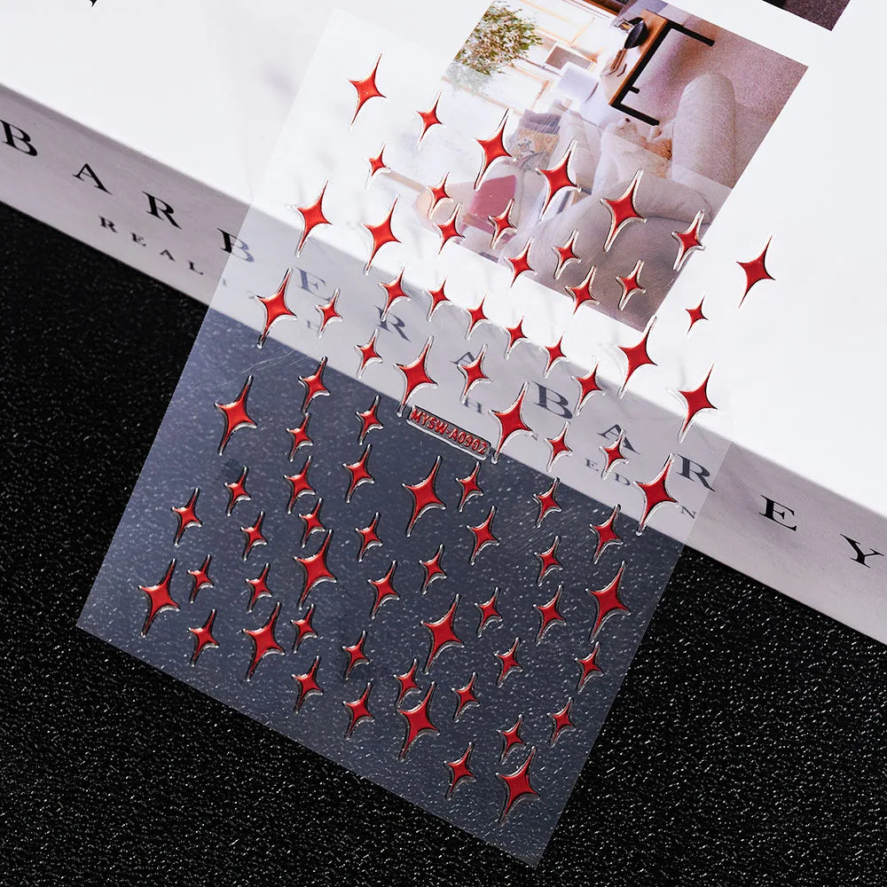 Sliver Nails Stickers Metallic Feel