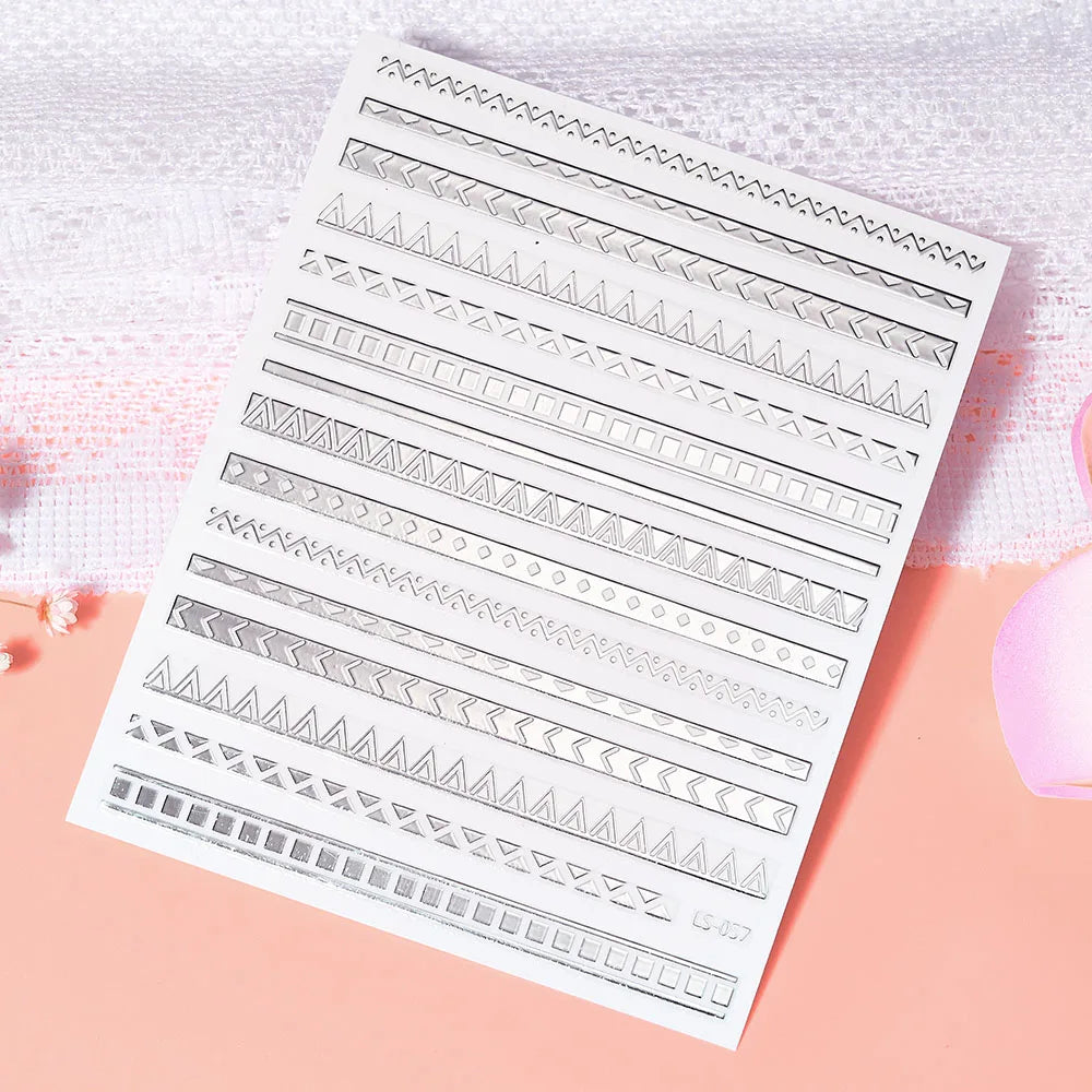 Sliver Nails Stickers Metallic Feel