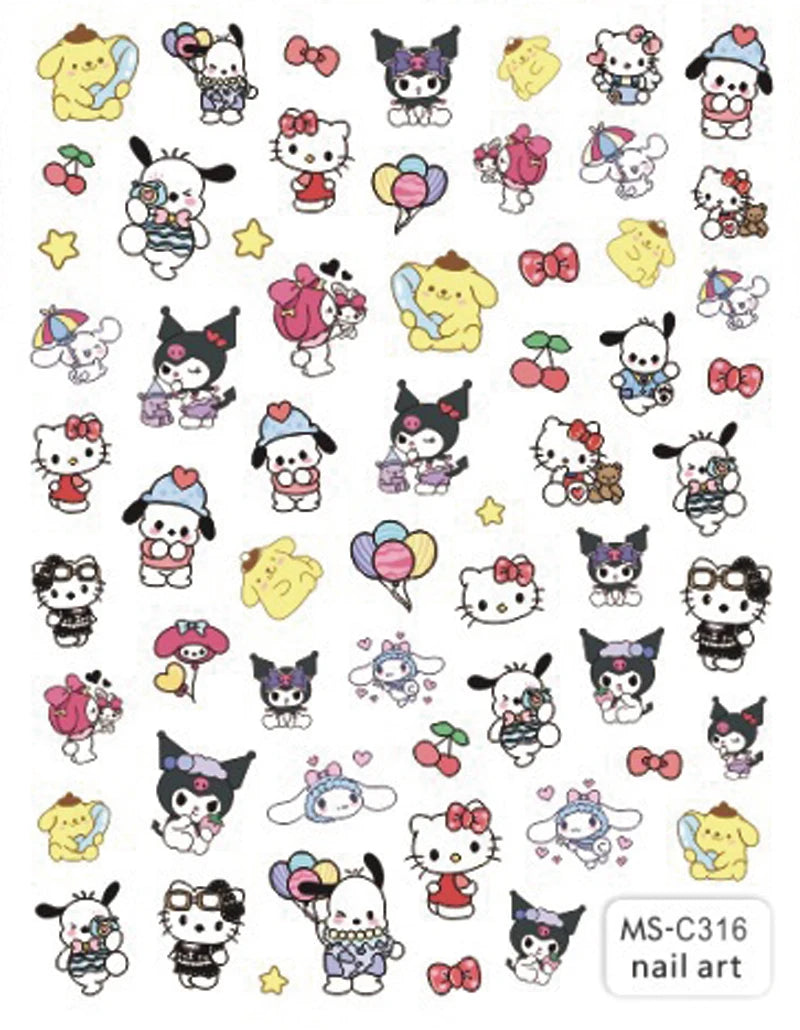 Pokémon Nail Stickers 3D