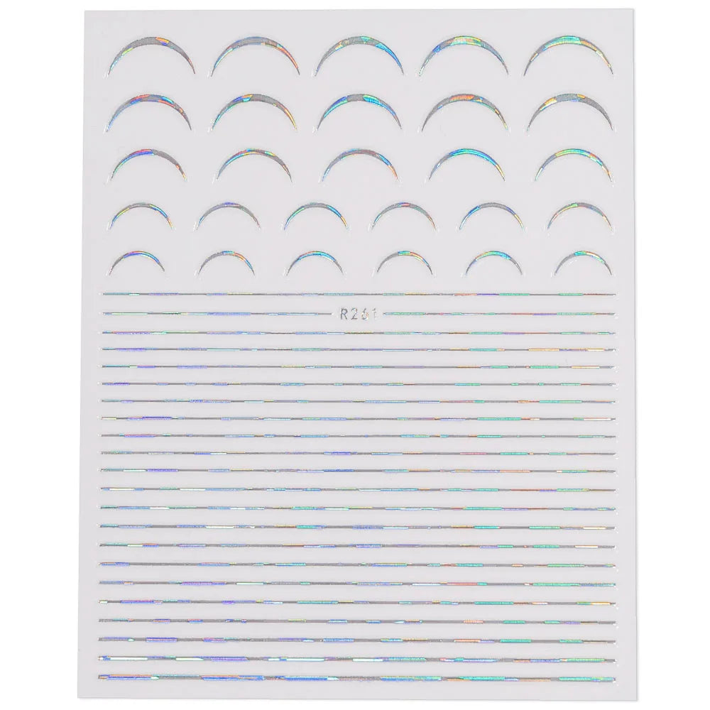 Sliver Nails Stickers Metallic Feel