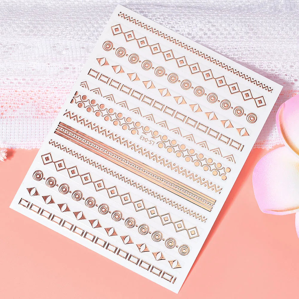 Sliver Nails Stickers Metallic Feel