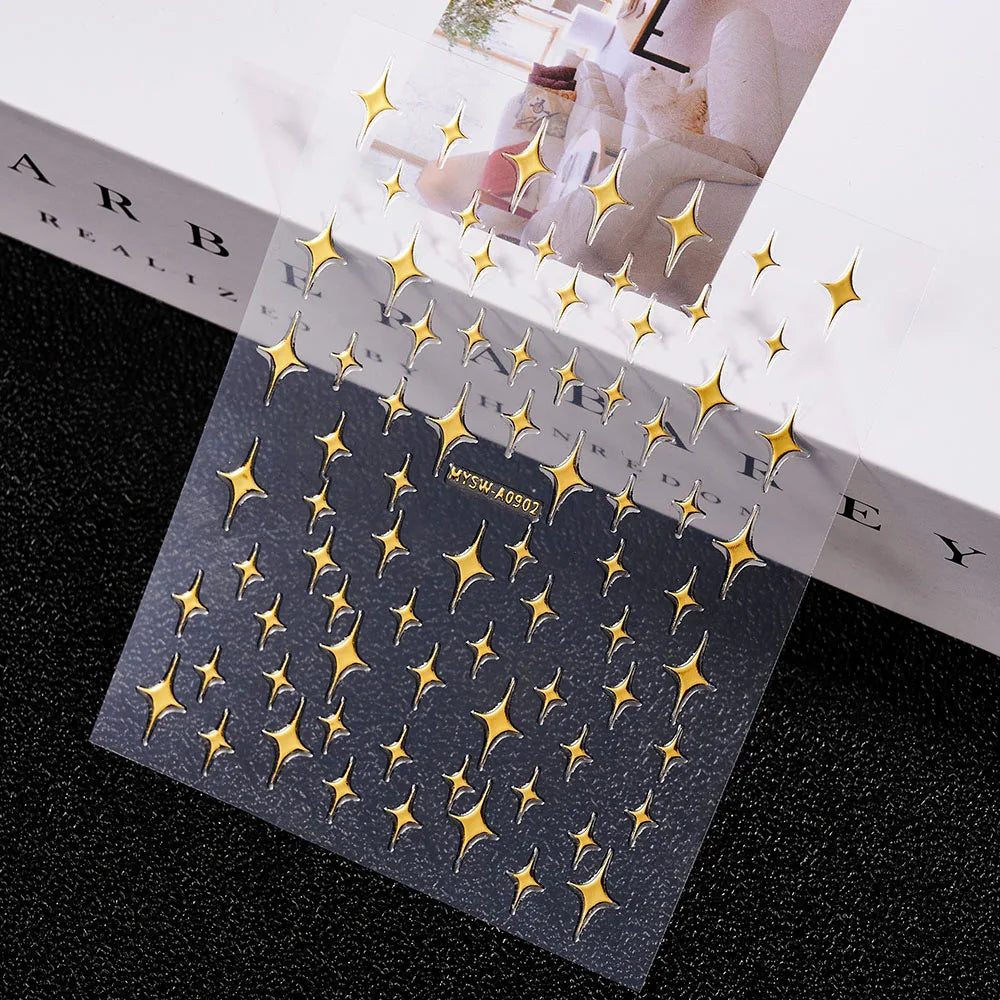 Sliver Nails Stickers Metallic Feel
