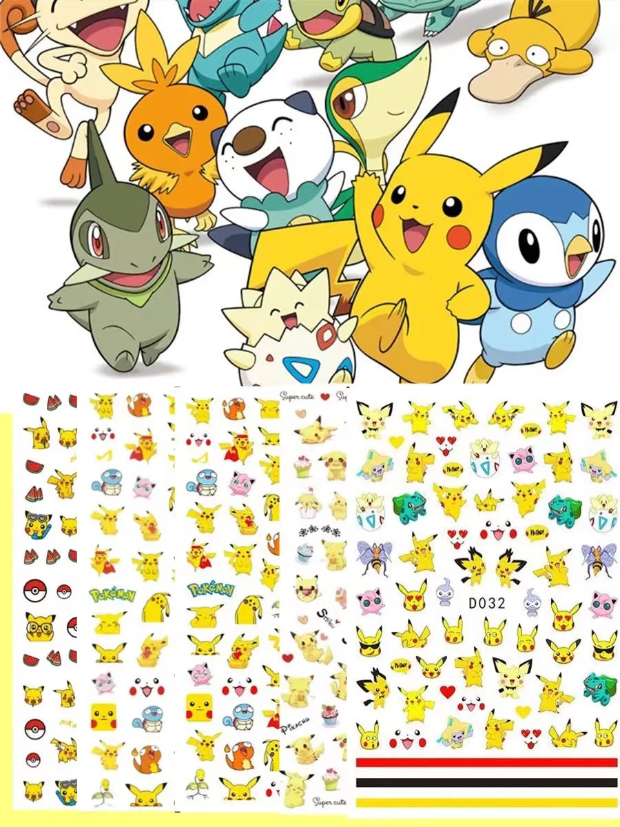 Pokémon Nail Stickers 3D