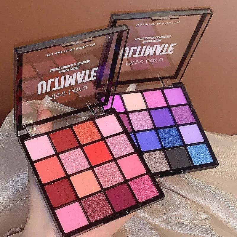 Eyeshadow Palette Matte Glitter Pearlescent - 16 colours