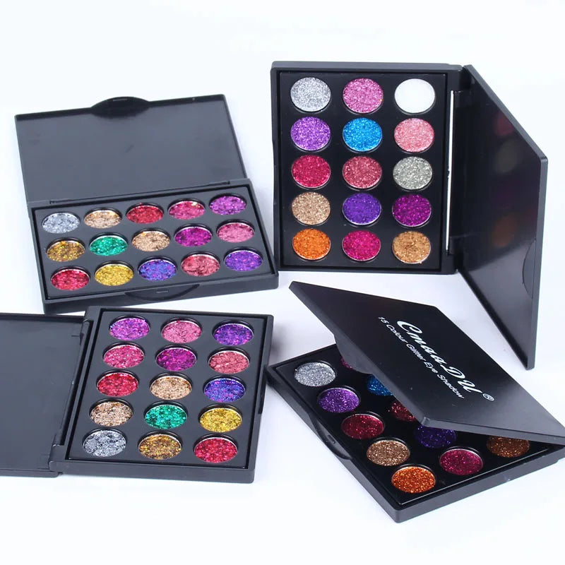 15 Colours Gold Scallion Powder Diamond Glitter Eyeshadow