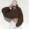 Oversized Drop Shoulder Hoodie for Women