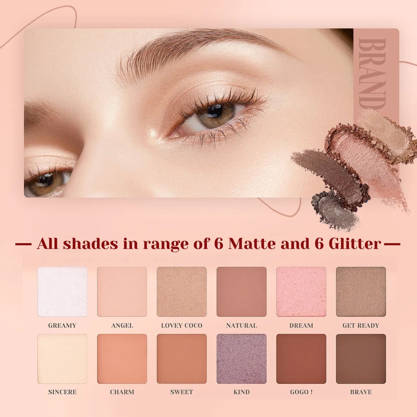Eyeshadow Shimmer Matte Palette 12 Colours