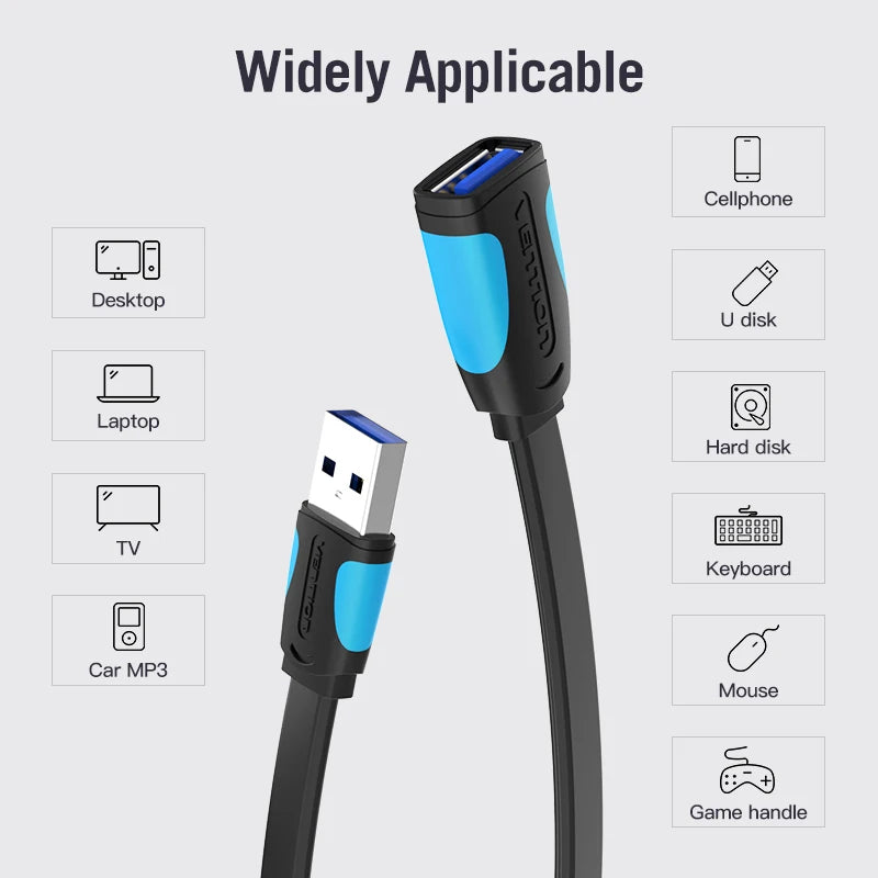 Extended USB charger Cable USB 3.0 Data