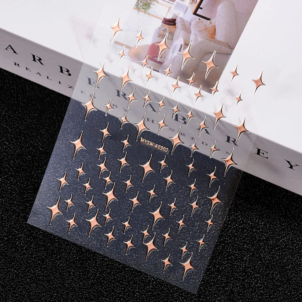 Sliver Nails Stickers Metallic Feel