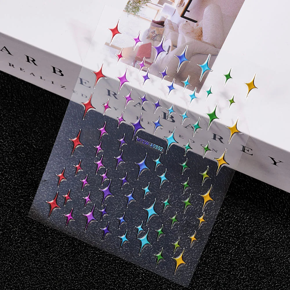 Sliver Nails Stickers Metallic Feel