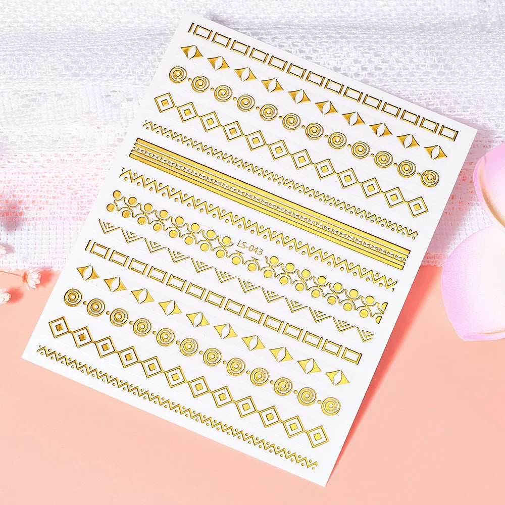 Sliver Nails Stickers Metallic Feel