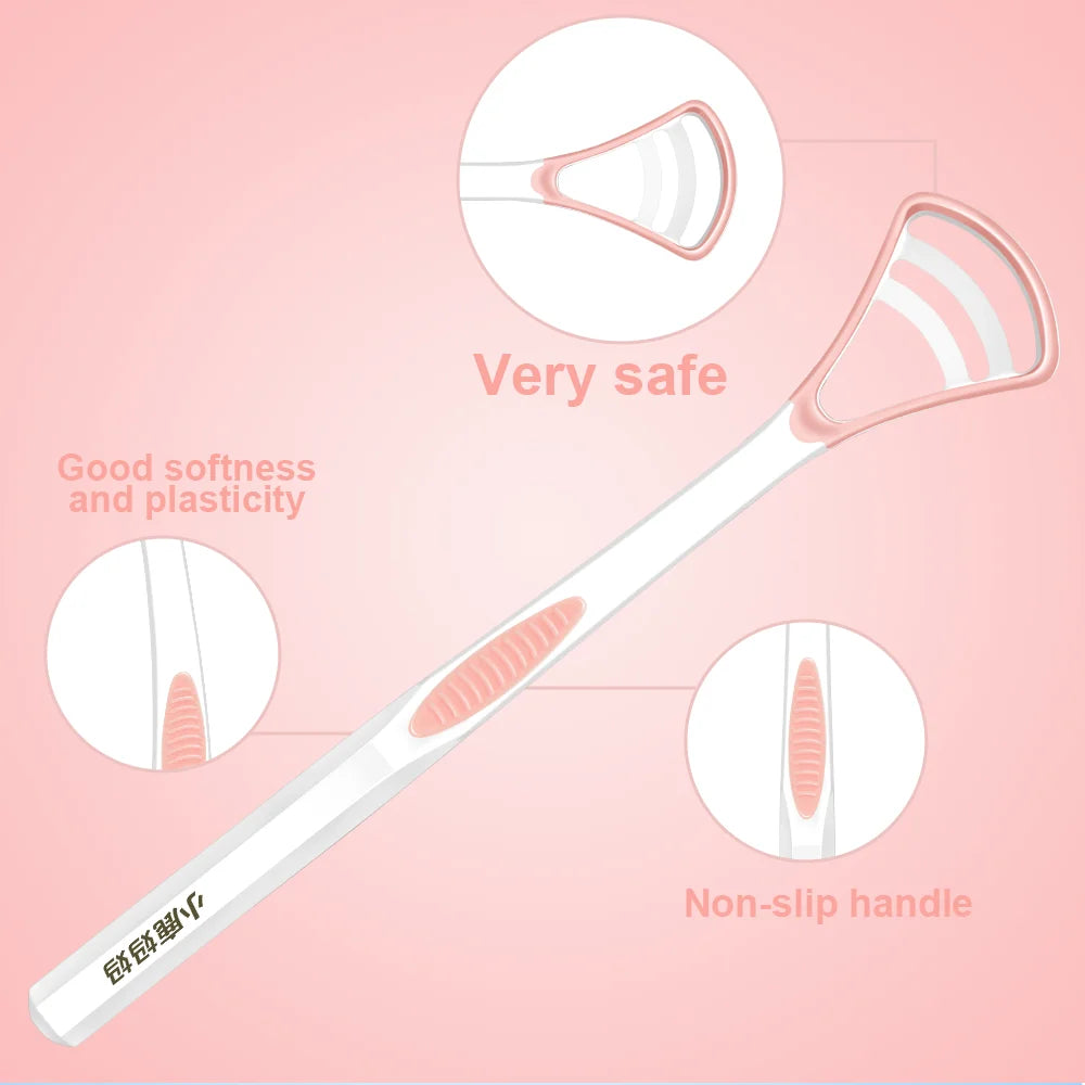 Silicone Tongue Scraper With Non-slip Handle