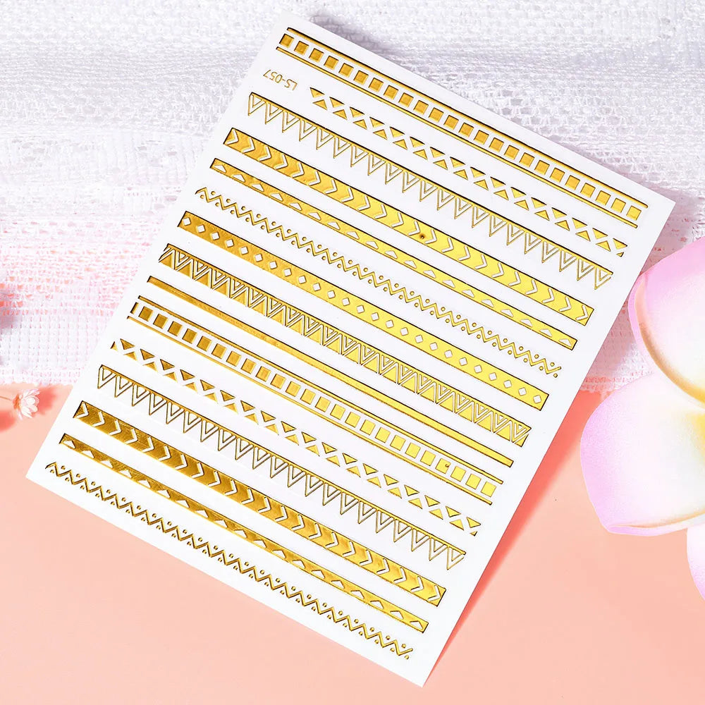 Sliver Nails Stickers Metallic Feel