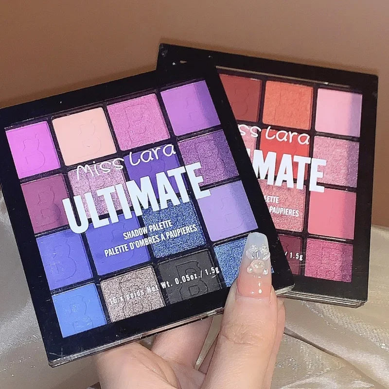 Eyeshadow Palette Matte Glitter Pearlescent - 16 colours