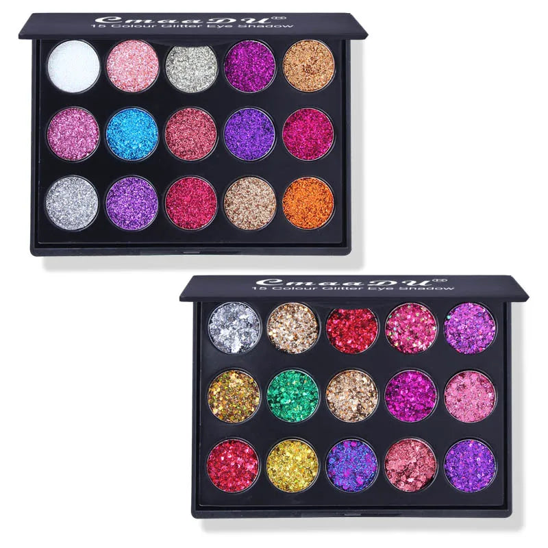 15 Colours Gold Scallion Powder Diamond Glitter Eyeshadow