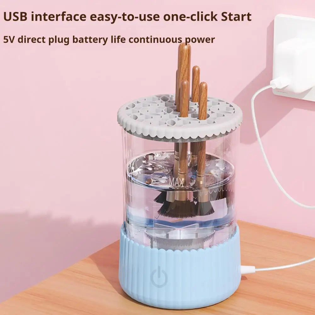Automatic Makeup Brush Cleaner USB Electric Cosmetic Brush Cleaning Machine Beauty Brush Dryer Container Washing Tools