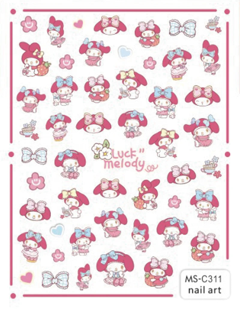 Pokémon Nail Stickers 3D