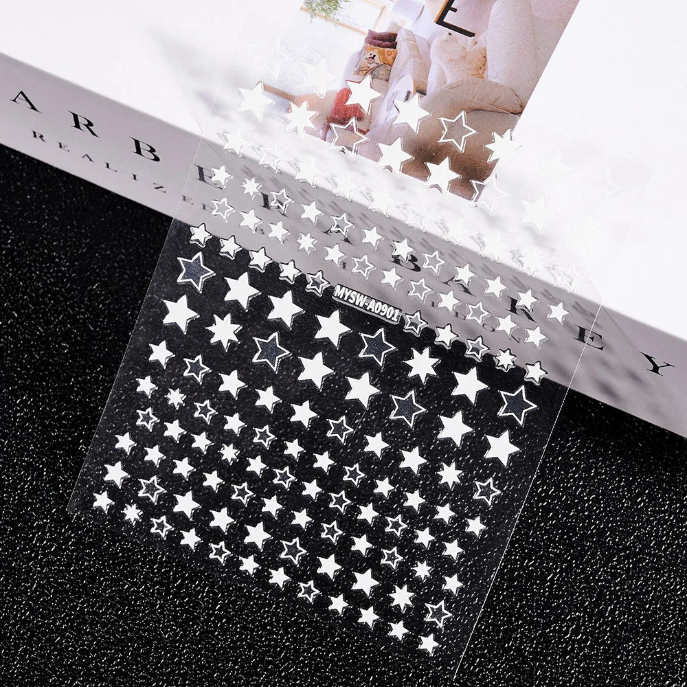 Sliver Nails Stickers Metallic Feel