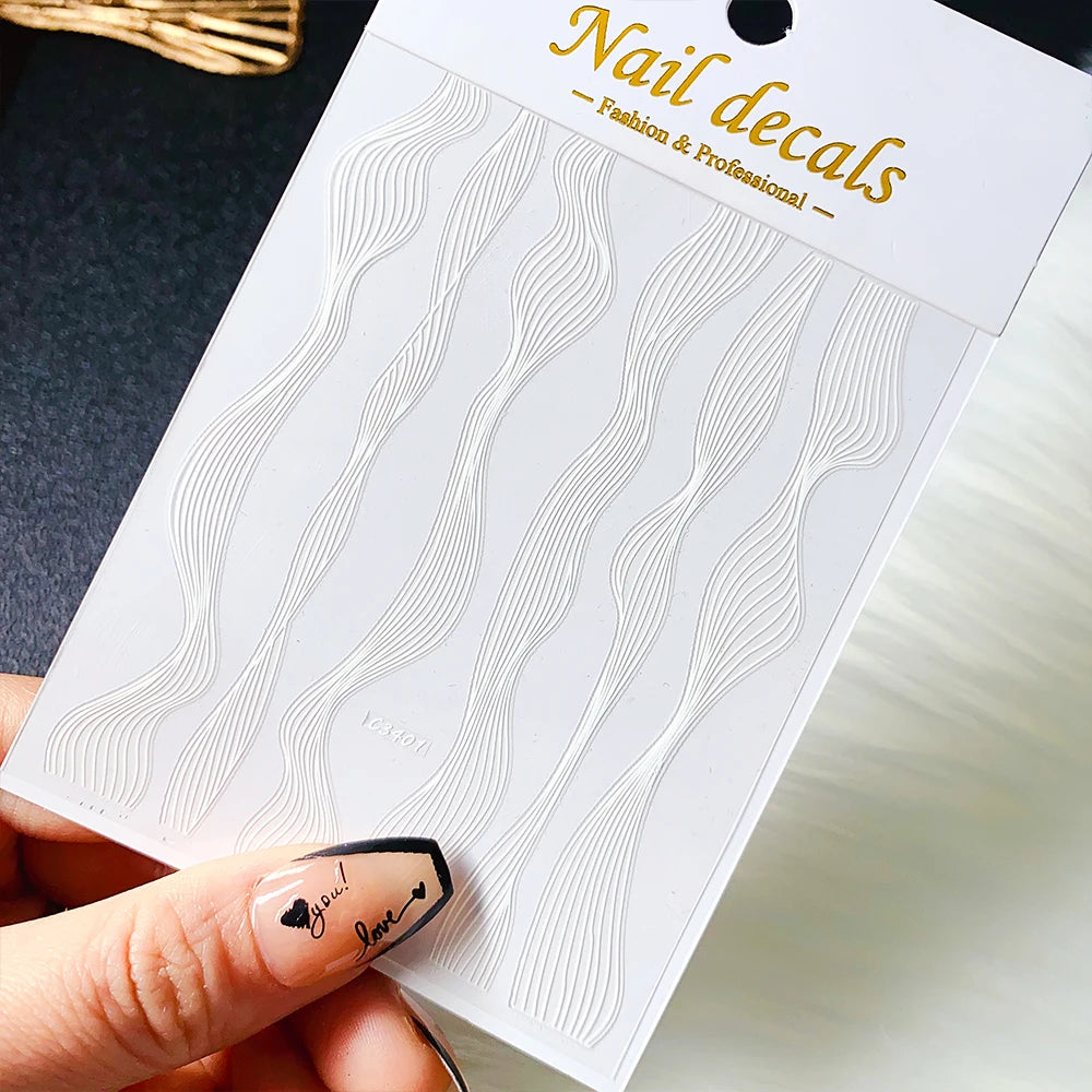 Sliver Nails Stickers Metallic Feel