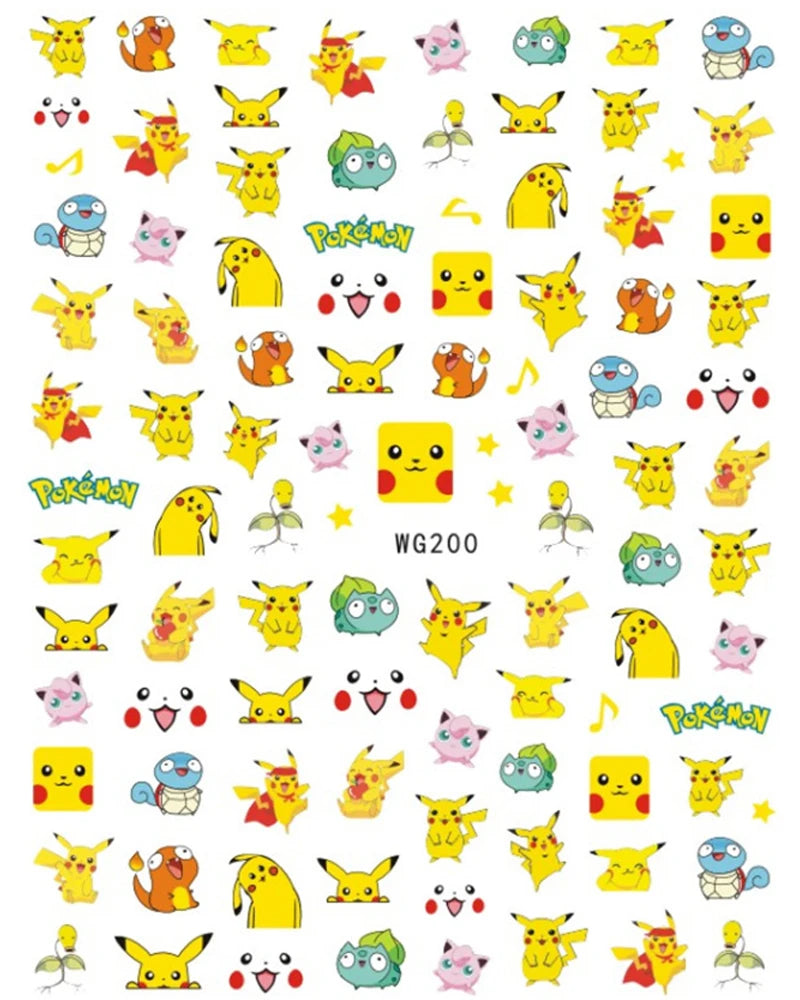 Pokémon Nail Stickers 3D