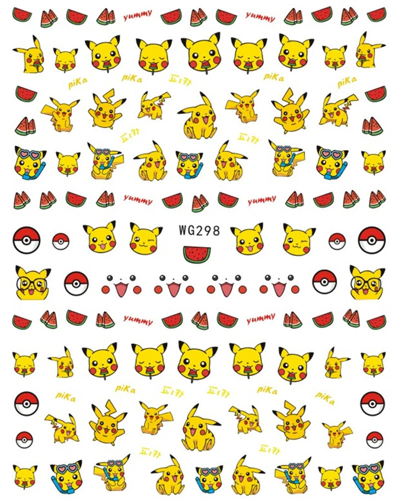 Pokémon Nail Stickers 3D