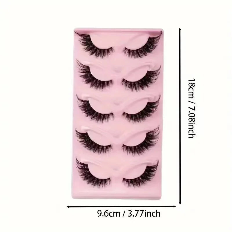 Cat Eye Lashes Faux Eyelashes  5 pairs