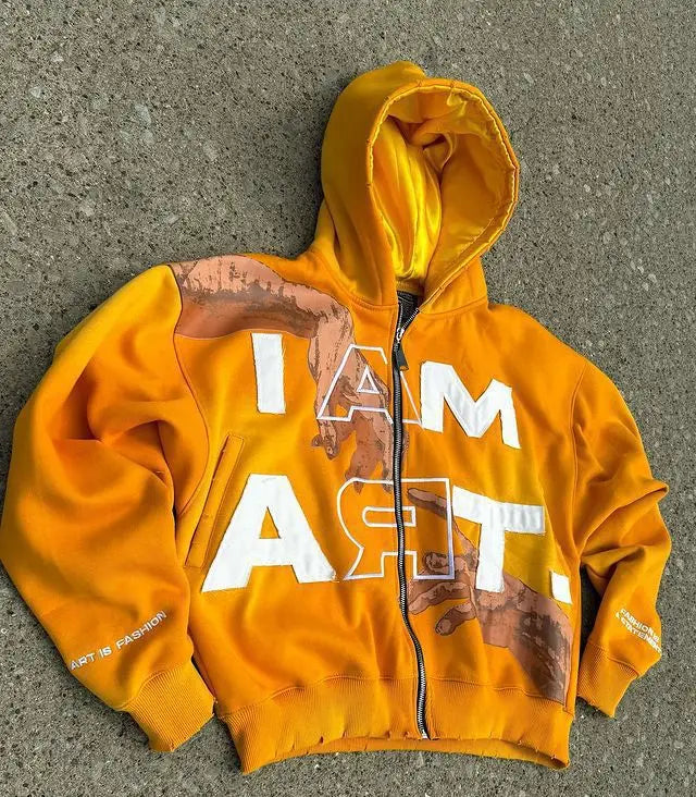 Oversized Zip up Hoodie Men
