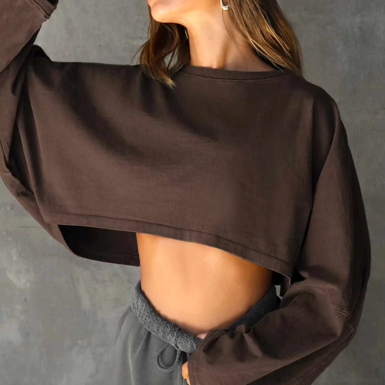 Oversized Drop Shoulder Hoodie for Women