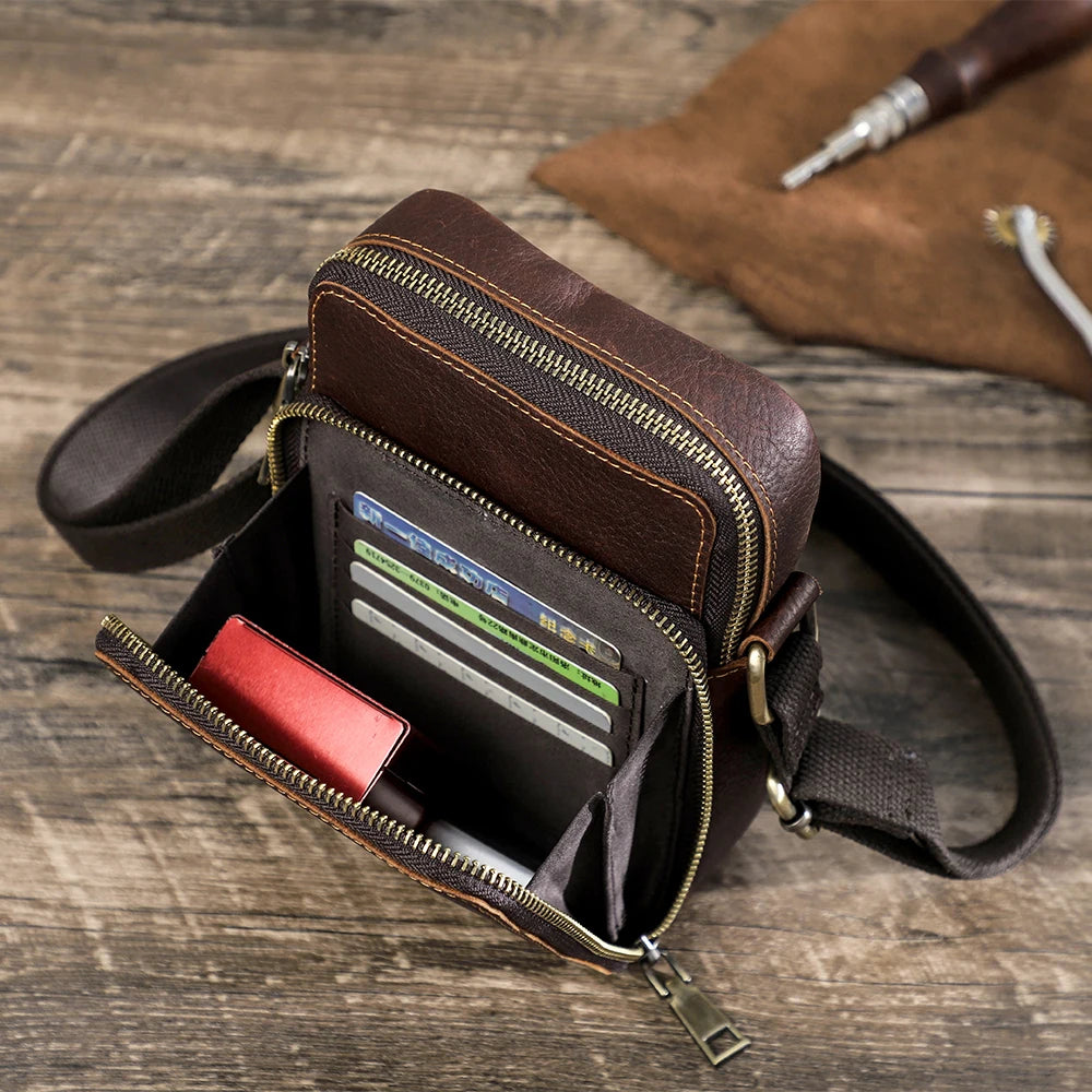 Leather Phone Bag Men