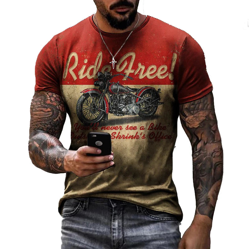 T-shirt Anime Print Men