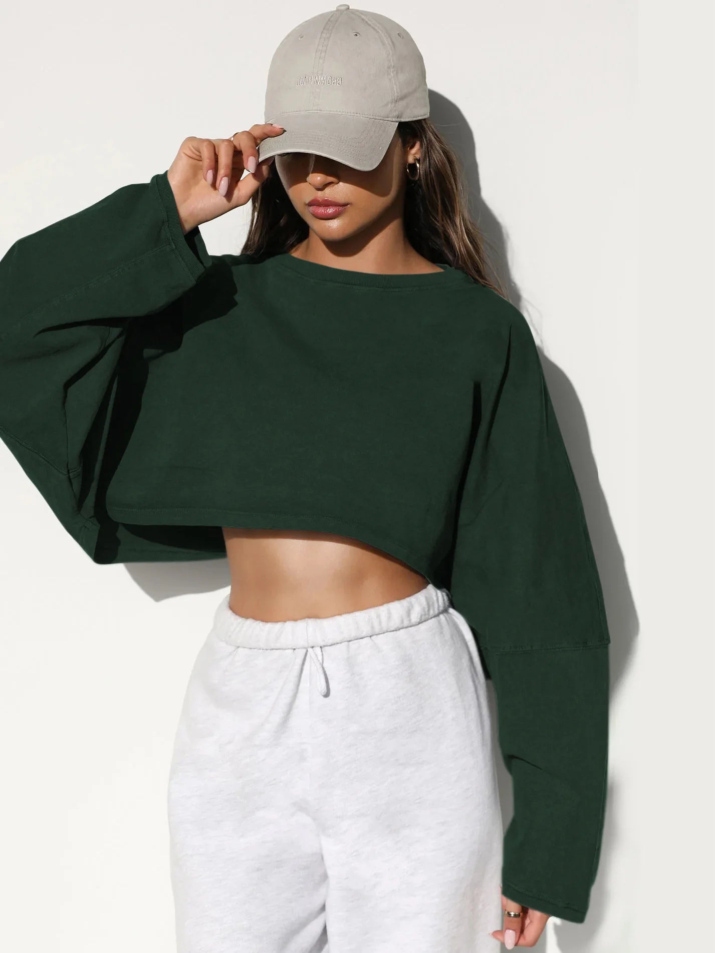 Oversized Drop Shoulder Hoodie for Women