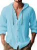 Casual Long Sleeve Hooded T-Shirt Men