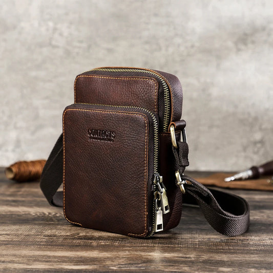 Leather Phone Bag Men