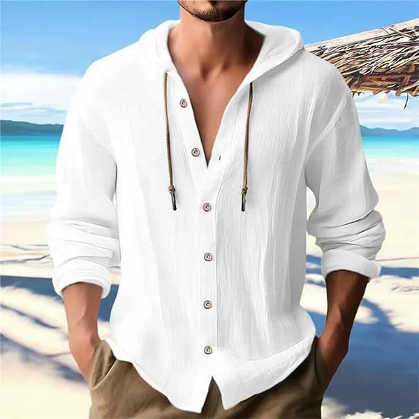 Casual Long Sleeve Hooded T-Shirt Men