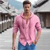 Casual Long Sleeve Hooded T-Shirt Men