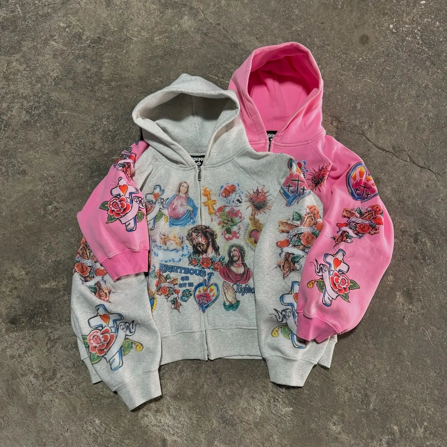 Oversized Zip up Hoodie Men