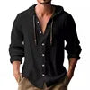Casual Long Sleeve Hooded T-Shirt Men